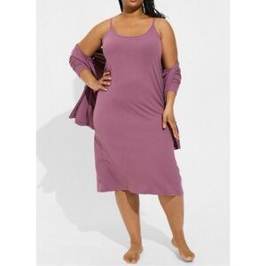 🆕 Super Soft Rib Cami Lounge Gown 2 2X 18 20 NWT Torrid New!